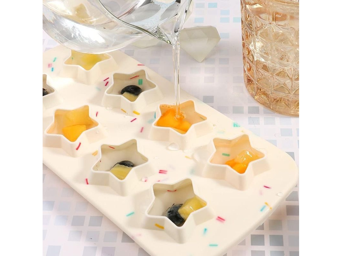 Bandejas Reutilizables De Silicona Con Forma De Estrella Para Cubitos De Hielo De Whisky Y Cócteles.