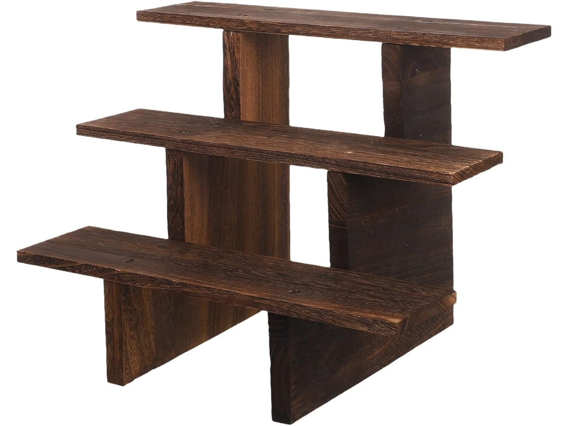 Soporte De Mesa De Madera Para Exhibir Suculentas En Macetas, Estante Rústico Para Figuritas Y Muñecas.