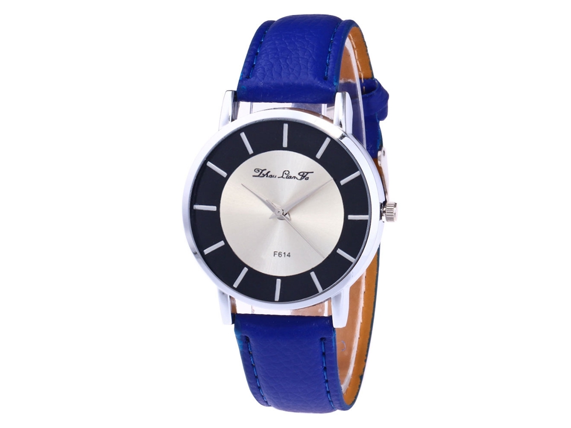 Reloj De Pulsera De Cuarzo Para Hombre Con Correa De Poliuretano, Estilo Moderno, Azul Marino.