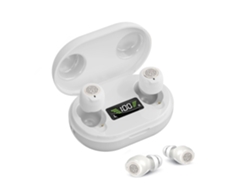 Audífonos recargables para personas mayores y adultos, con amplificador, cancelación de ruido y estuche de carga magnético (blanco).