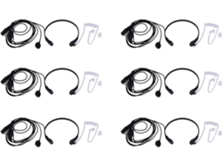 6 Auriculares Con Micrófono Y Vibración Para Radio Bidireccional Uv 5r Uv 82 Uv B6 888s Walkie Talkie