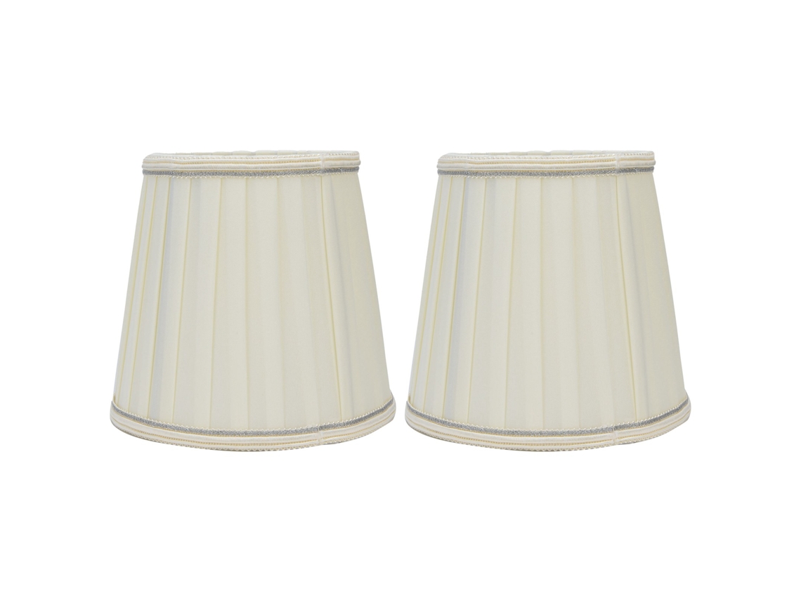 2026-lámpara De Tela Con Borde Plateado Estilo Europeo Simple Para Lámpara De Candelabro E14