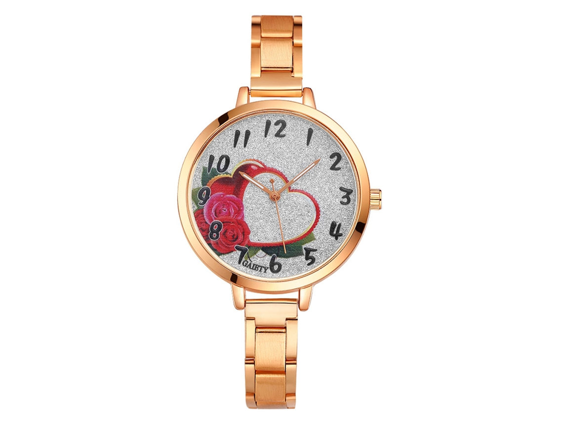 Reloj De Pulsera De Cuarzo Para Mujer Zivok Con Brazalete De Acero Inoxidable Y Decoración Brillante.