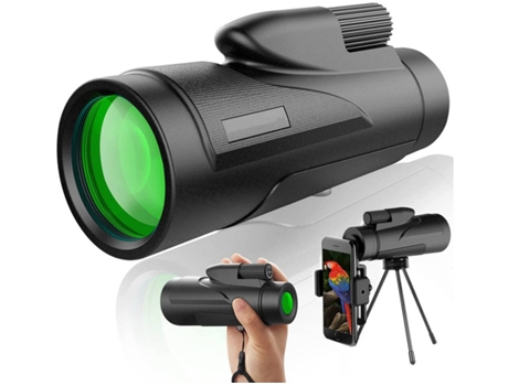 Prisma Bak4 monocular impermeable 10-30X50 HD de alta potencia con soporte para teléfono inteligente y trípode para observación de aves -Verde YIZH...