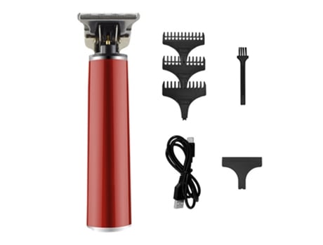 Cortadora de cabello inalámbrica para hombres recortadora de barba T Liners recortadora de cabello recargable (rojo)