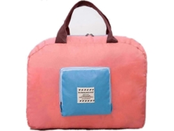 1 Bolsa de viaje plegable y ligera GOKOCO, tipo tote, impermeable, para almacenamiento (rosa)