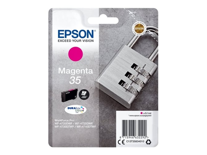 Cartucho de tinta original EPSON 35, Candado 9,1 ml , Magenta, C13T35834020, T3583