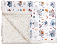 Manta Carrito Bebé Eifson Otoño Invierno Cálida 75x100cm (elefante Gris)