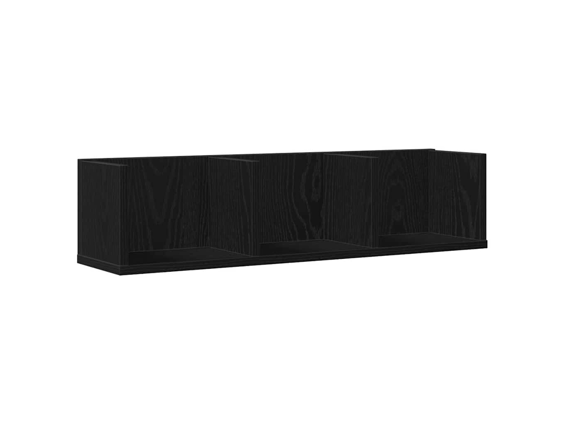 Maison Exclusive - Estante De Pared Con Estante Roble Negro 75 X 18 X 18 Cm