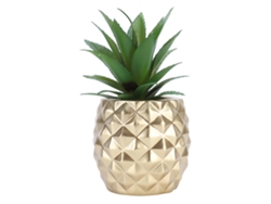 Figuras de frutas de resina, estatuas, decoración de mesa para el hogar y la oficina, color dorado