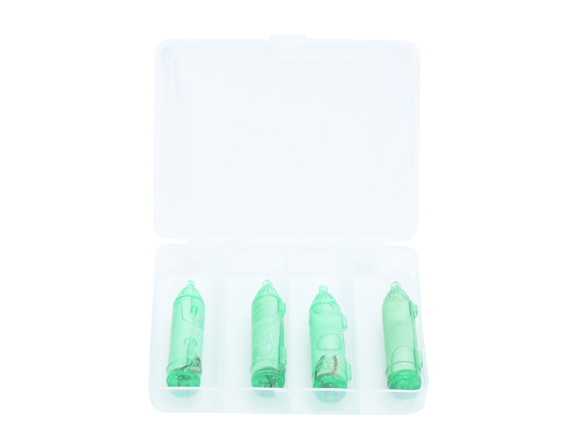 2026rebe-4 Piezas Lámpara Led De Pesca Submarina Señuelo Impermeable Luz Verde Bait Light Con Caja