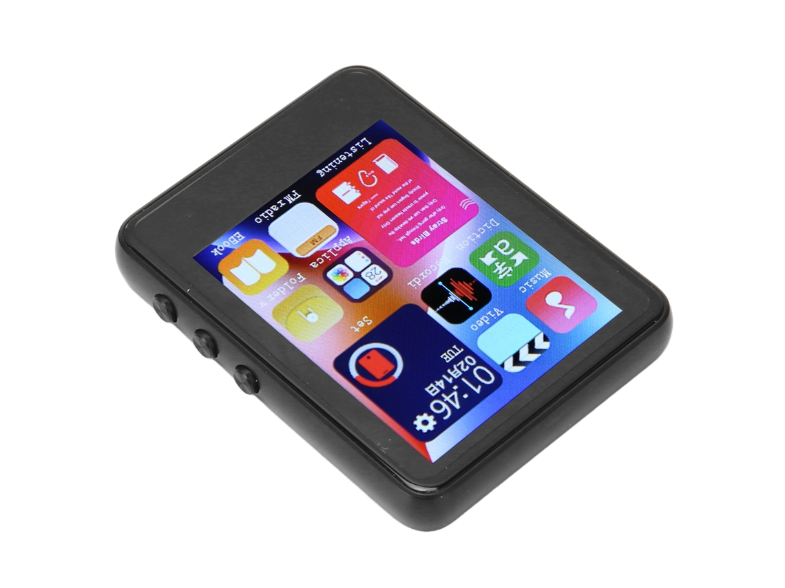 Reproductor Mp3 Con Pantalla Táctil De 2,4 Pulgadas, Bluetooth 5.0, 4 Gb De Almacenamiento, Compatible Con Radio Fm Y Grabación.