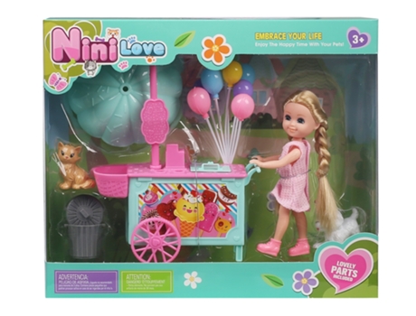 Muñeca LPM Con Carro De Helados (25x8x29,5 cm - 3 años)