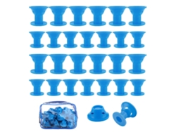 Rodillos mágicos de silicona 40 unidades (20 grandes y 20 pequeños)