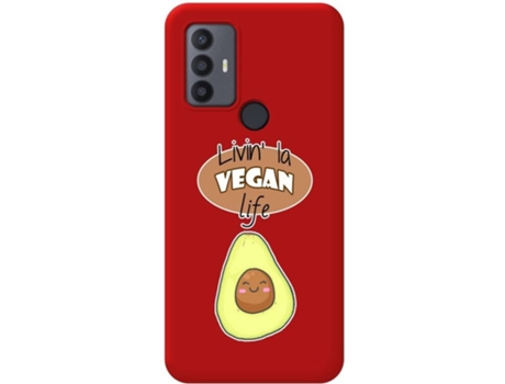 Carcasa para TCL 30 SE TUMUNDOSMARTPHONE Silicona Líquida Dibujos Rojo