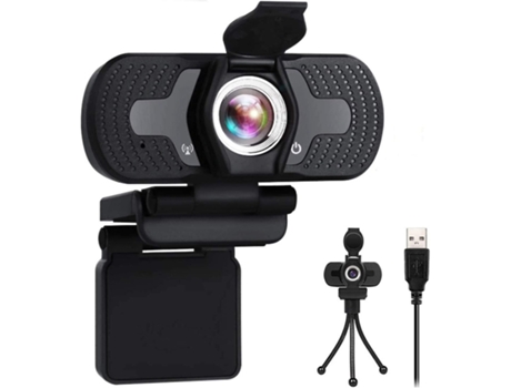 Cámara web para PC con micrófono Cubierta para cámara web Full HD 1080P y cámara web con trípode para transmisión Cámara USB sin unidad Plug and Pl...