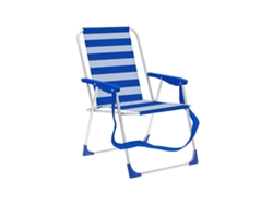 Silla Plegable Marbueno Rayas Azul Blanco 53 x 78 x 56 cm