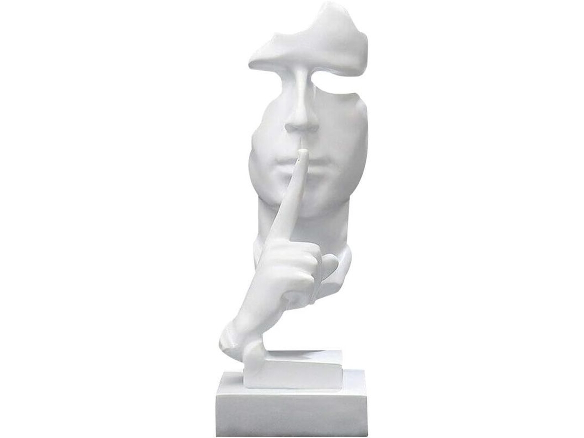 2026-estatua Abstracta De Resina "silence Is Golden" Escultura Moderna Figura De Hombre Silencioso Decoración Hogar