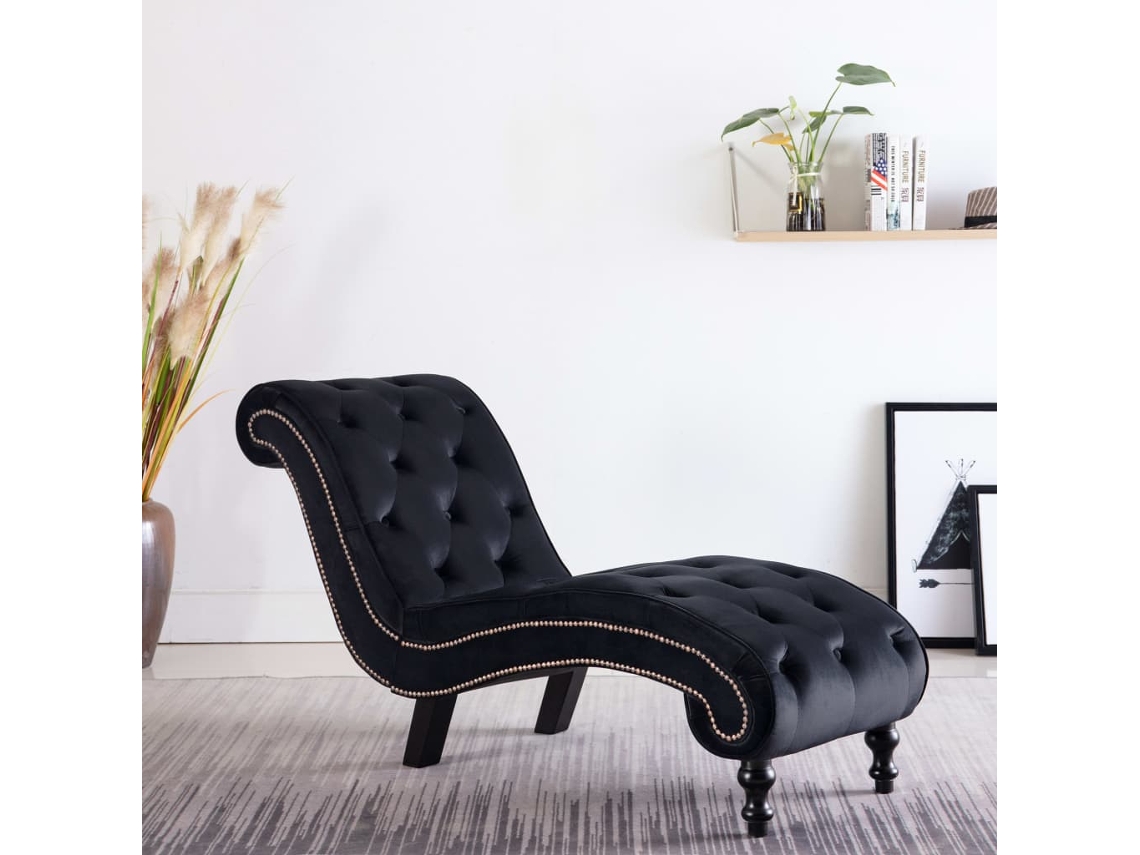 Diván de terciopelo negro