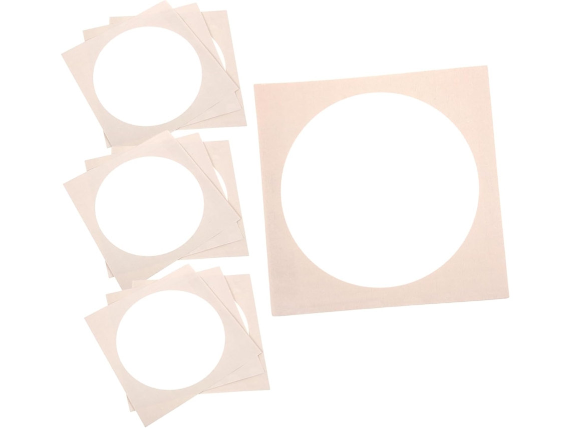 Papel Pintado Chino Redondo De 33x33 Cm, 10 Hojas, Blanco, Marfil, Gris Cemento.