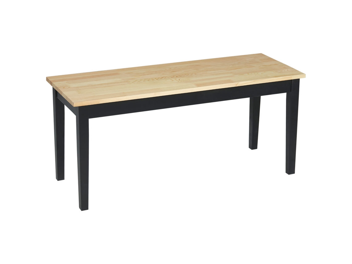 Banco De Comedor De 2 Plazas, Pino Natural, 102x36x45cm