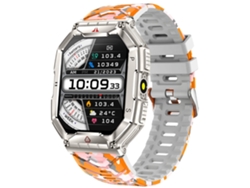 Reloj inteligente militar para hombre con linterna LED, resistente al agua hasta 3 ATM y 2.01 pulgadas, con más de 100 modos, Yunzii