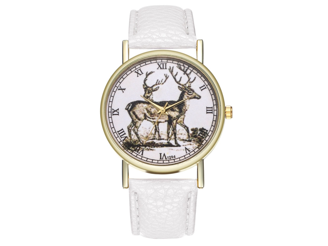 Reloj De Pulsera De Cuarzo Elegante Y Moderno Para Mujer Y Hombre Color Blanco