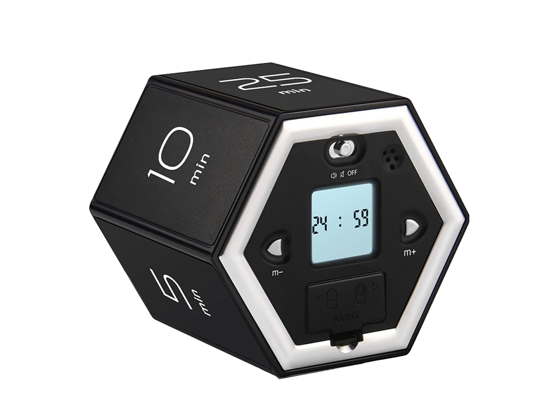Temporizador Digital Magnético Hexagonal Con Forma De Cubo Para Estudiar, Cocinar, Hacer Ejercicio Y Controlar El Tiempo Fácilmente.