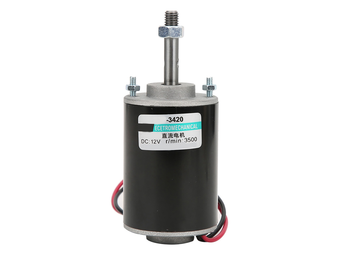 Motor de CC de 30 W y 12 V, alta velocidad de 3500 rpm.