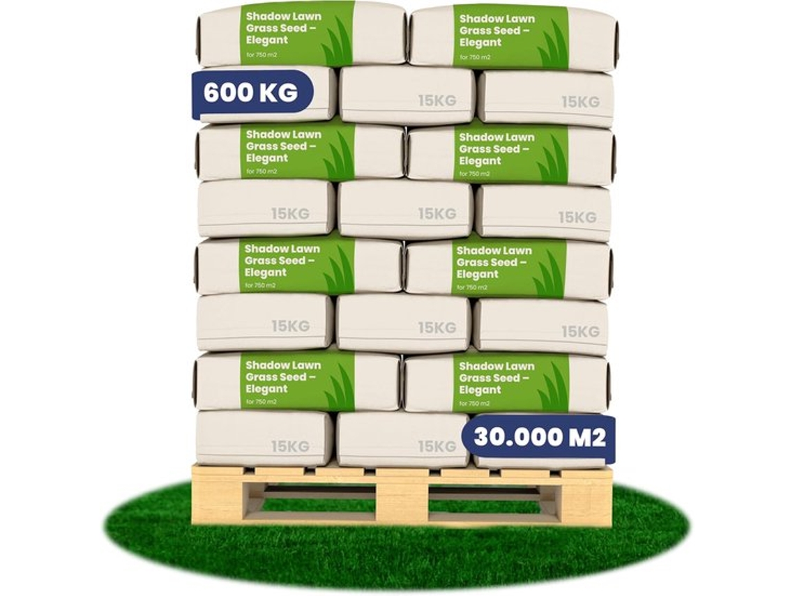 Semilla de césped de sombra elegante 600 kg para 3 ha ORGANIFER