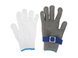 Guantes de acero inoxidable resistentes a cortes, nivel 5, universales para protección de manos (talla XS)