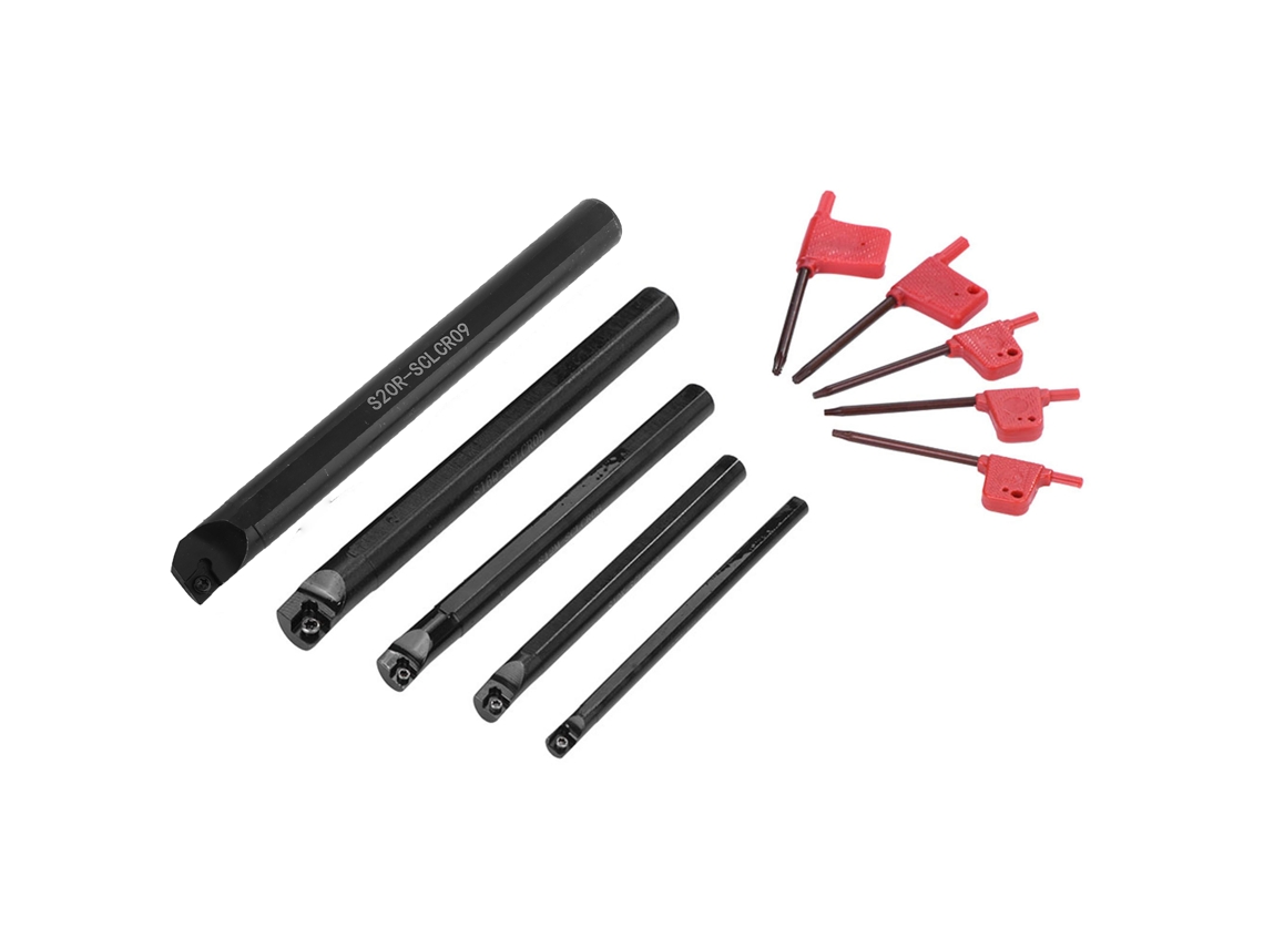 2026velora-5pcs Conjunto De Herramientas De Torneado Clcr 7/10/12/16/20mm Porta Hoja Y Portabarreno Para Tornos
