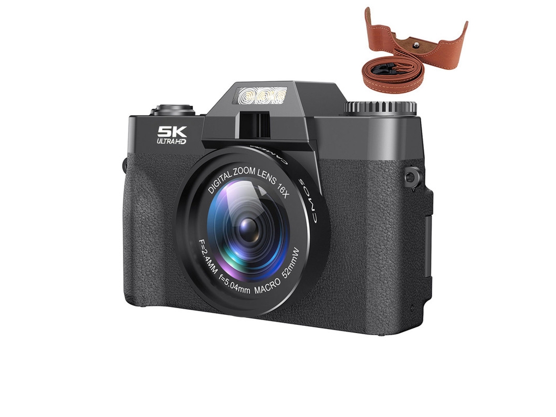 Cámara Digital Compacta Szsmart Rz0 Con Pantalla De 3", Wifi, 75 Megapíxeles, Ideal Para Vlogs Y Selfies (negro - 5k - Iso: 100-6400)