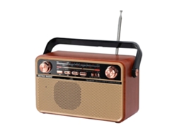 Radio Estéreo Portátil Bluetooth Fm Am Sw Disco Usb Con Soporte Tarjeta Usb/tf Entrada Aux Reproducción De Música Con Batería Recargable Yemaesre