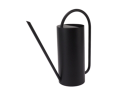 Regadera de acero inoxidable de gran capacidad de 1500 ml con boquilla larga para plantas, ideal para jardinería, color negro