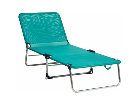 Tumbona de playa Alco 141 x 68 x 86 cm Verde Multiposición
