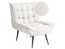 Silla Alvesta Bouclé Blanca BELIANI 73x79x92