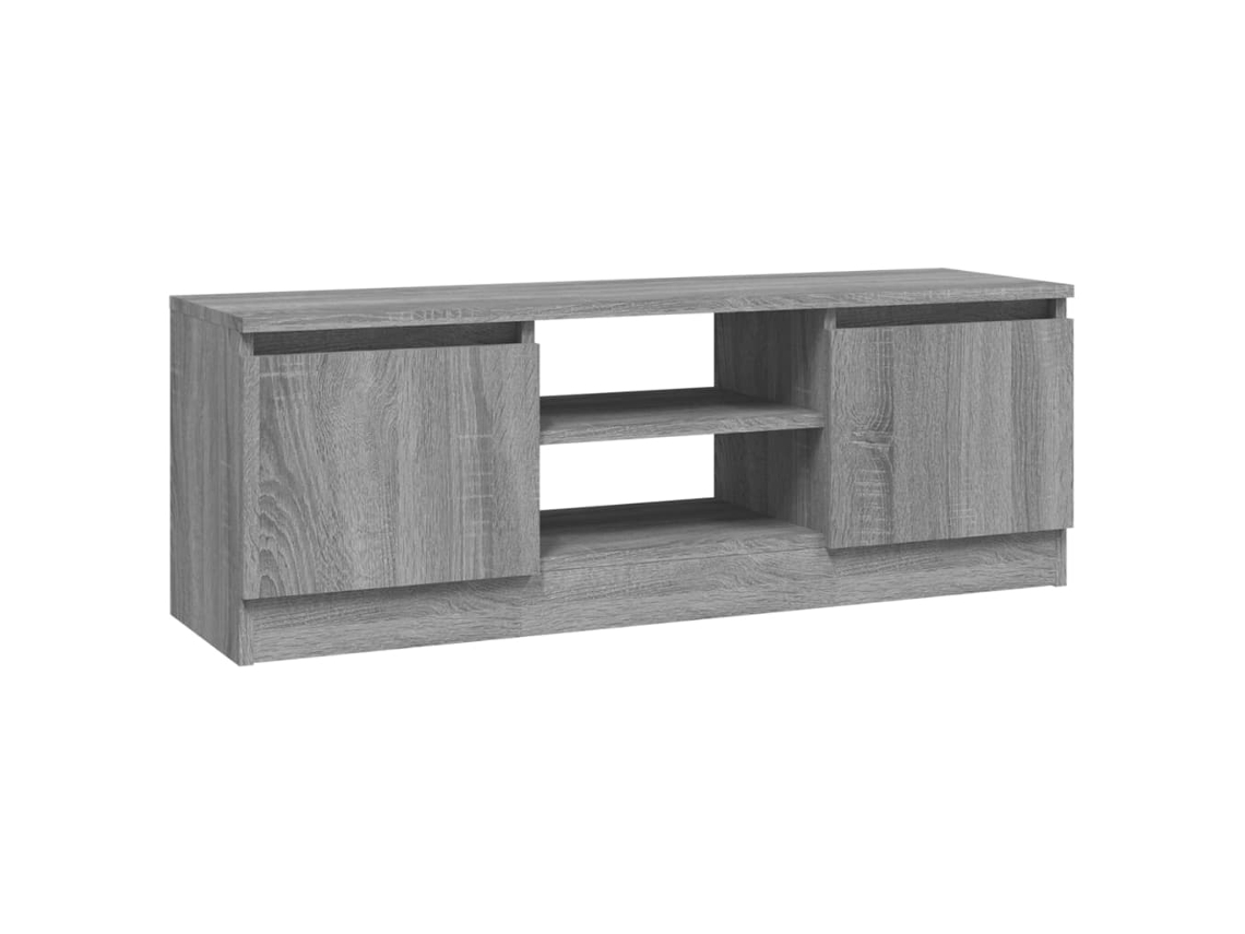 Maison Exclusive - Mueble De Tv Con Puerta Gris Sonoma 102x30x36 Cm