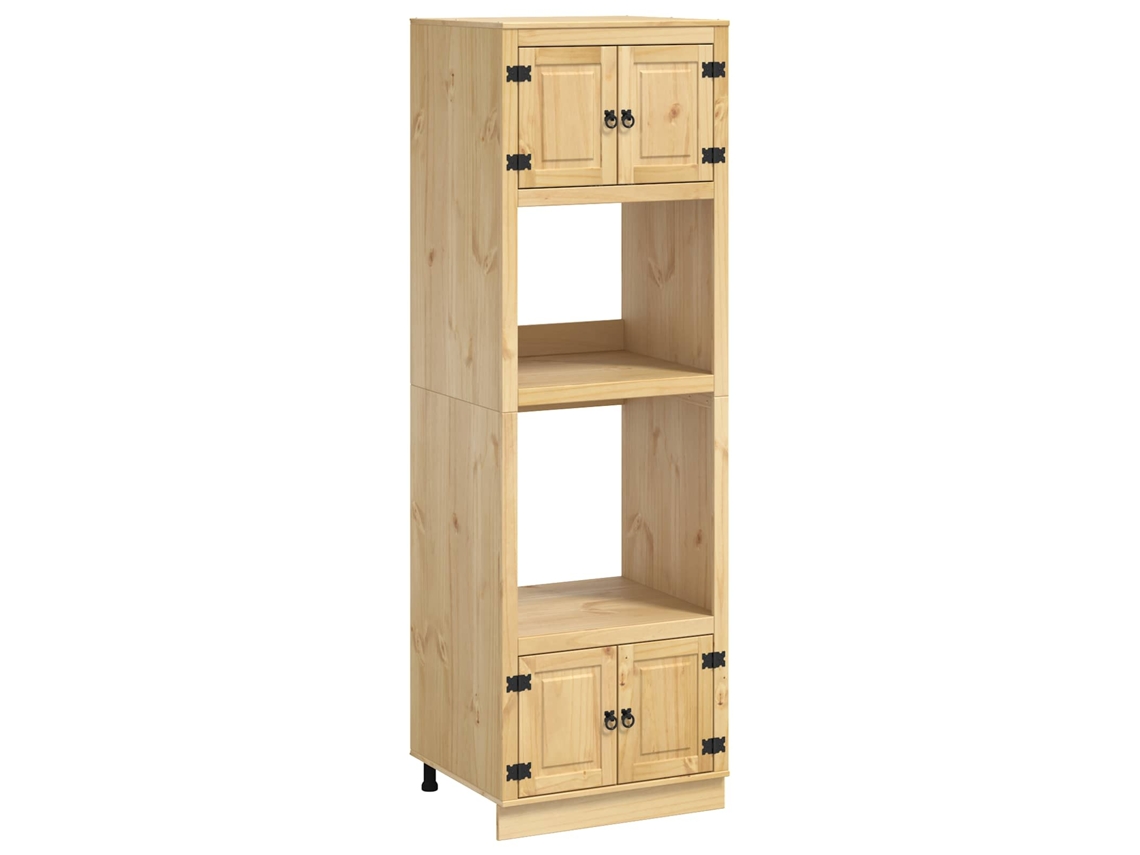 Mueble de cocina - Estantería color miel marrón esquí 66 x 58 x 207 cm HARLANV1