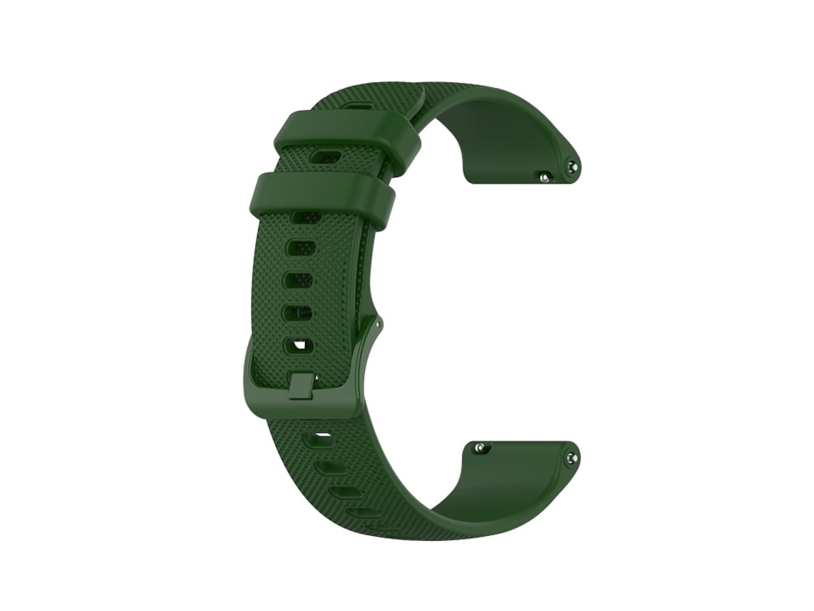 Bracelete Para Samsung Galaxy Watch Active (40mm) - Silicone Com Padrão Xadrez (20mm) - Amy Green