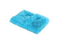 Rebe-manta Para Mascotas Suave Fluffy Caliente De Doble Capa Lavable Ilk L Azul