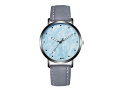Reloj De Pulsera Analógico De Cuarzo Con Esfera Redonda De Aleación Para Parejas, Color Gris.
