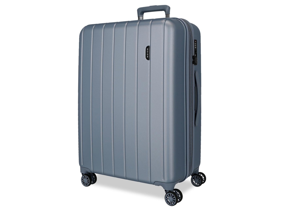 Maleta de Viaje Grande MOVOM Wood Expansible Azul (32x78x52cm - 109 L)