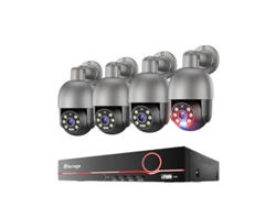 Sistema de cámaras de vigilancia, resolución de 8 MP, detección de movimiento con IA, NVR de 8 canales, sin OEM (4 cámaras)