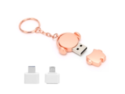 Memoria Usb 2.0 Flash Drive Caricatura Coche Alta Velocidad Dispositivo De Almacenamiento Oro Rosa 4gb
