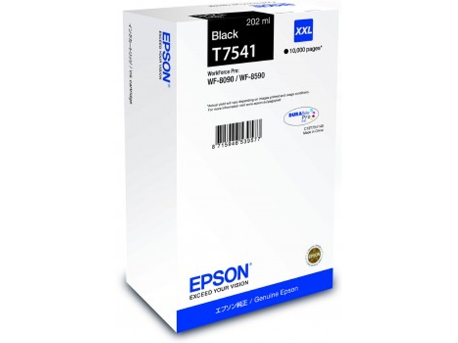 Cartucho de tinta original EPSON, T7541 202 ml , Negro, XXL, C13T754140