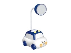 2026-lámpara De Escritorio Bonita Para Niños Carro Animado Usb Carga Led Luz De Mesa Protectora De Ojos Azul