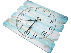 Reloj De Pared Silencioso Y Fácil De Leer Con Grandes Números Arábigos Y Diseño Decorativo Nórdico En Madera.