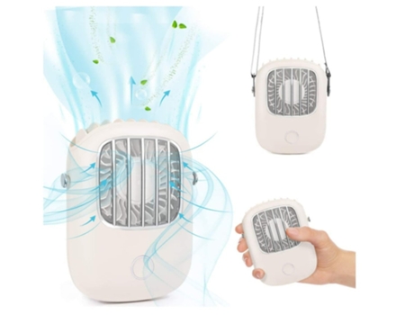 Mini ventilador portátil de mano pequeño ventilador de bolsillo USB recargable blanco BISBISOOUS