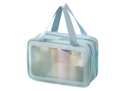 Bolsa De Maquillaje De Viaje Portátil De Pvc De Doble Capa Impermeable Con Separación En Seco Y Húmedo Para Artículos De Tocador Con Mayor Capacidad